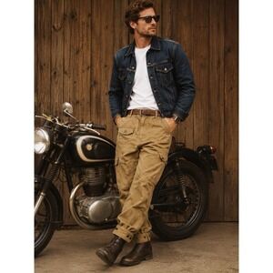 Non Stock Retro M64 Pants Men 36 Khaki Barrel Tactical Motorcycle Cargo